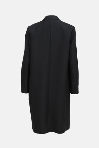 Celine C. 2010s Wool Blend Crombie Coat