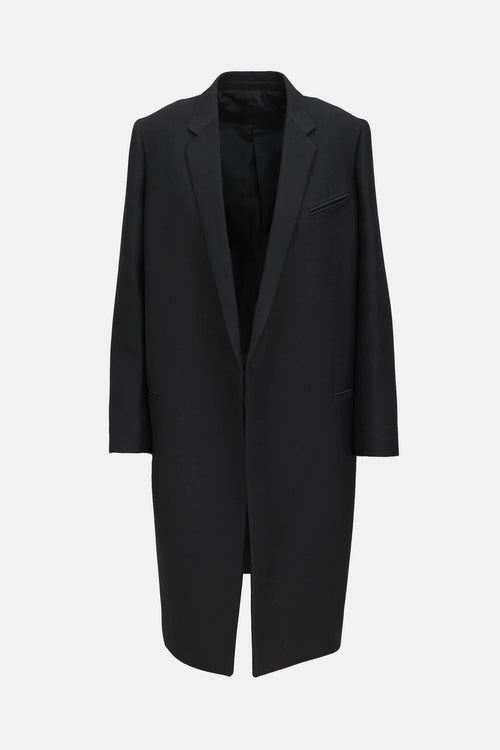 Celine C. 2010s Wool Blend Crombie Coat