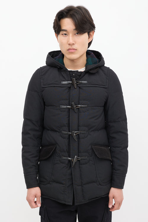 Junya Watanabe Black Down Hooded Jacket