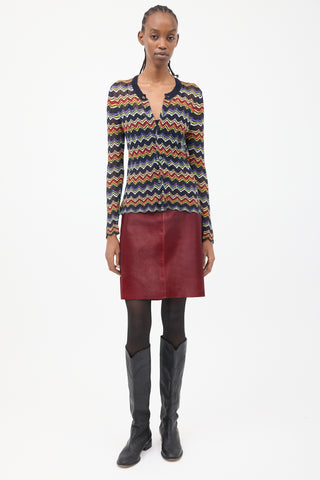 Junya Watanabe Black & Multi Chevron Knit Cardigan