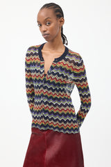 Junya Watanabe Black & Multi Chevron Knit Cardigan