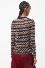 Junya Watanabe Black & Multi Chevron Knit Cardigan