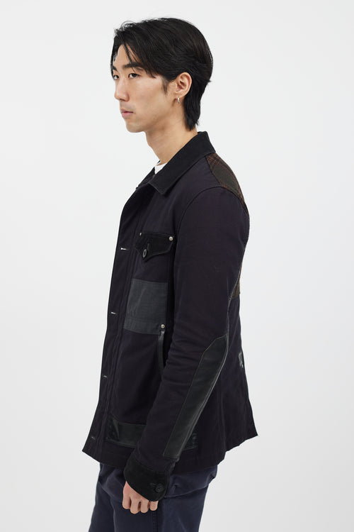 Junya Watanabe Black Panelled Chore Jacket