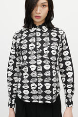 Junya Watanabe Black & White Lip Shirt