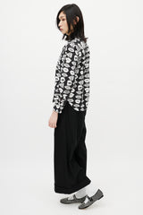 Junya Watanabe Black & White Lip Shirt