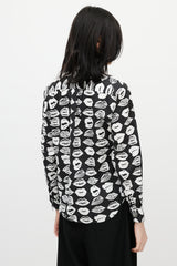 Junya Watanabe Black & White Lip Shirt