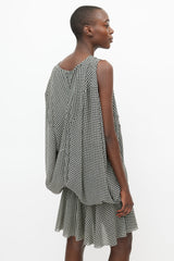 Junya Watanabe Cream & Brown Gingham Puff Dress