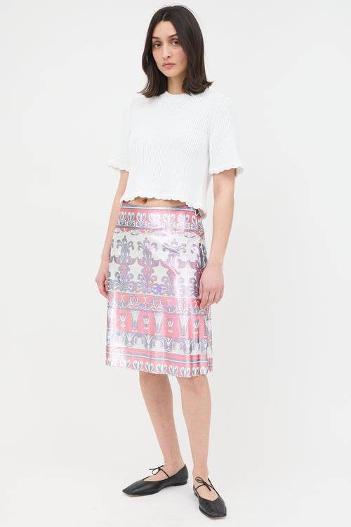 Junya Watanabe FW 1999 Shiny Printed Skirt