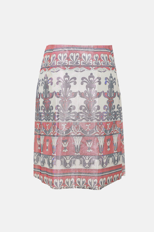 Junya Watanabe FW 1999 Shiny Printed Skirt