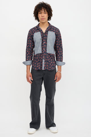 Junya Watanabe FW 2011 Floral Panel Shirt