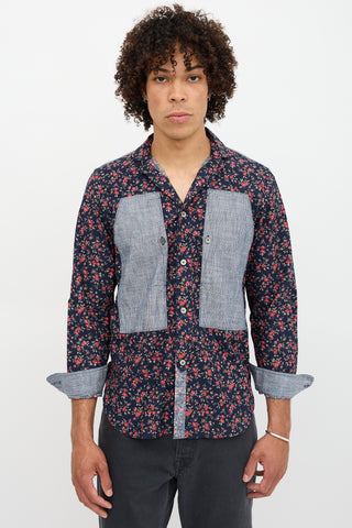 Junya Watanabe FW 2011 Floral Panel Shirt