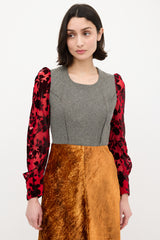 Junya Watanabe FW 2012 Multicolour Tweed & Velvet Dress
