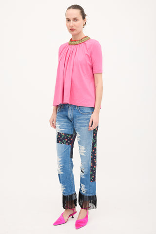 Junya Watanabe FW 2013 Fringe Patchwork Jeans