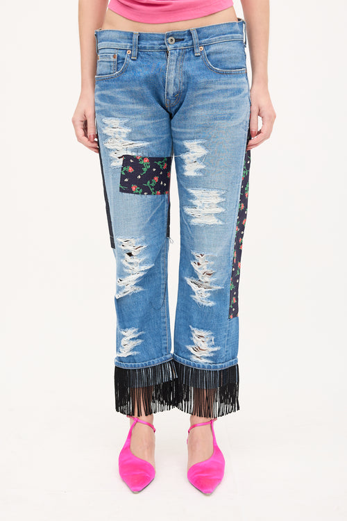Junya Watanabe FW 2013 Fringe Patchwork Jeans