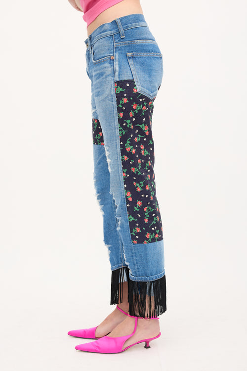 Junya Watanabe FW 2013 Fringe Patchwork Jeans