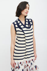 Junya Watanabe Fall 2010 Multicolour Knit & Nautical Printed Dress