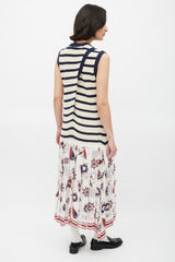 Junya Watanabe Fall 2010 Multicolour Knit & Nautical Printed Dress