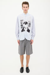 Junya Watanabe MAN Striped Printed Shirt