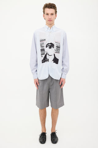 Junya Watanabe MAN Striped Printed Shirt