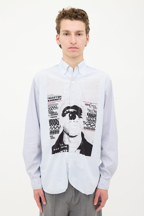 Junya Watanabe MAN Striped Printed Shirt