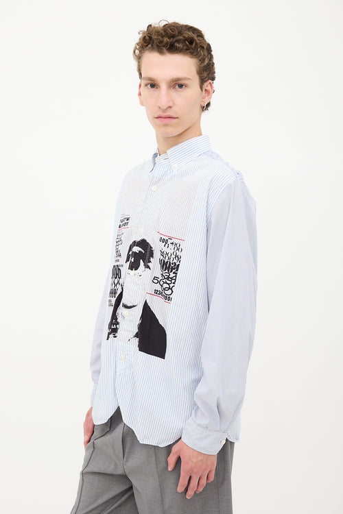 Junya Watanabe MAN Striped Printed Shirt