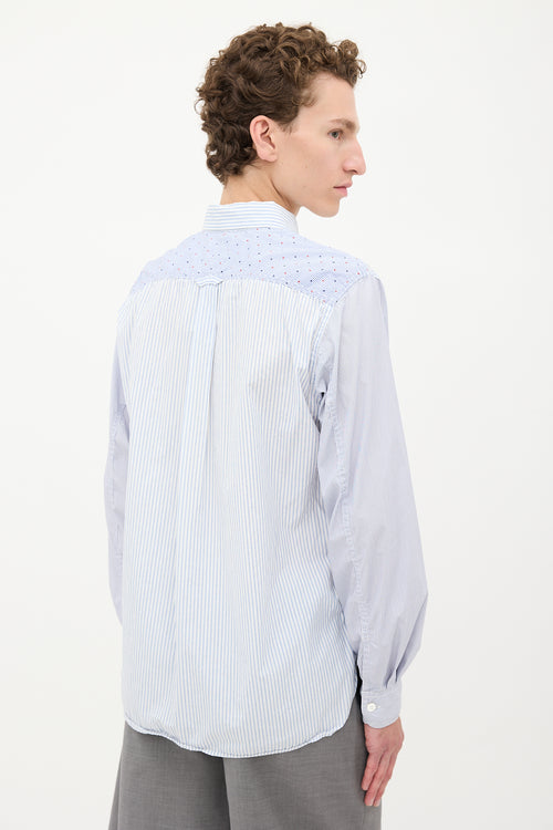 Junya Watanabe MAN Striped Printed Shirt