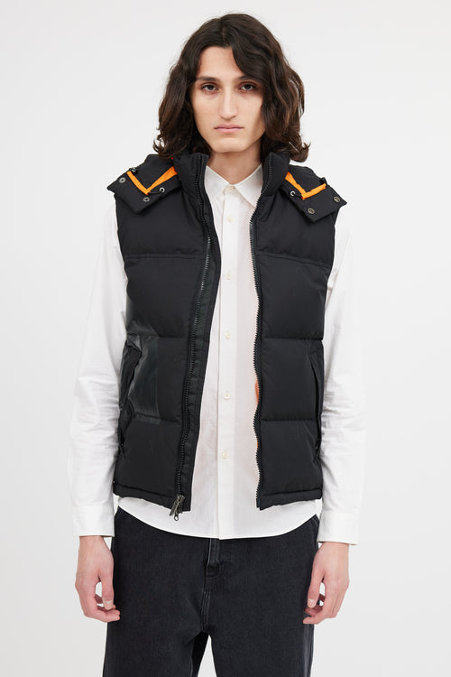 Junya Watanabe Man X The North Face Black & Orange Down Vest