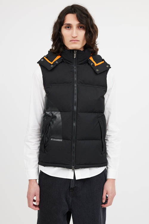 Junya Watanabe Man X The North Face Black & Orange Down Vest