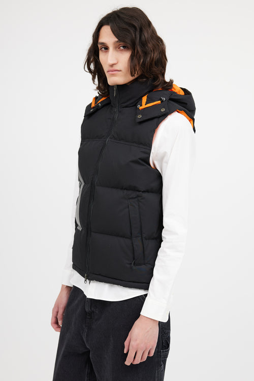 Junya Watanabe Man X The North Face Black & Orange Down Vest