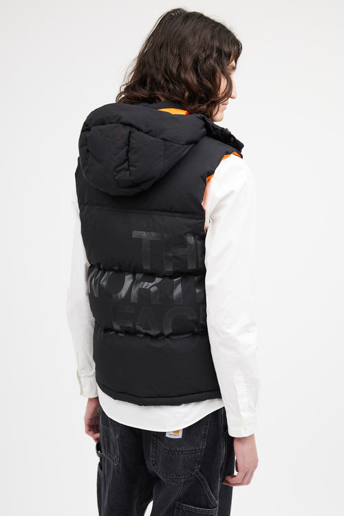 Junya Watanabe Man X The North Face Black & Orange Down Vest