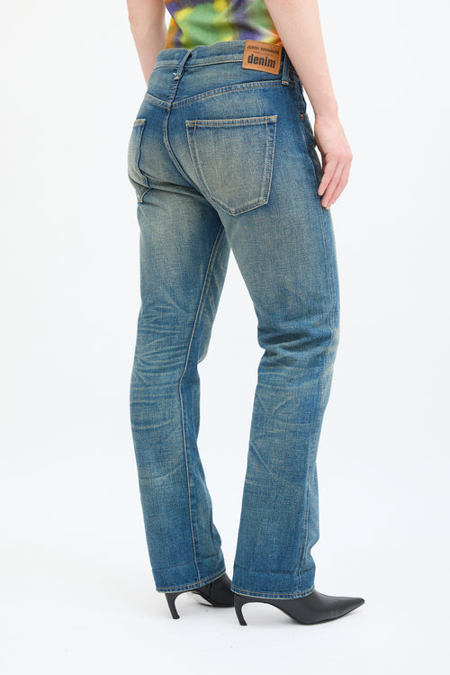 Junya Watanabe Medium Sand Wash Straight Leg Jeans