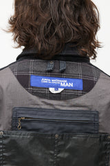 Junya Watanabe Navy Wool Tweed Reversible Field Jacket