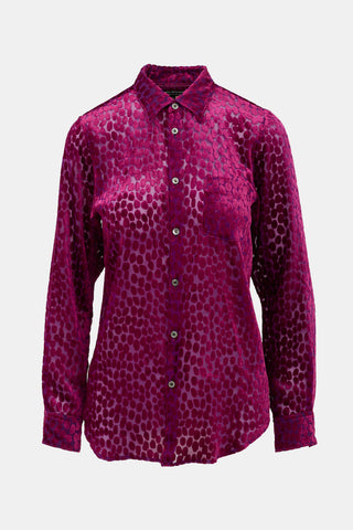 Junya Watanabe Devoré Asymmetrical Shirt