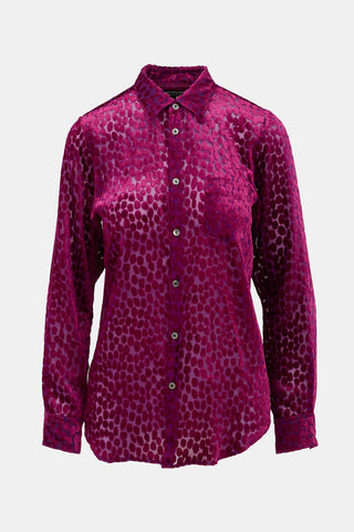 Junya Watanabe Devoré Asymmetrical Shirt