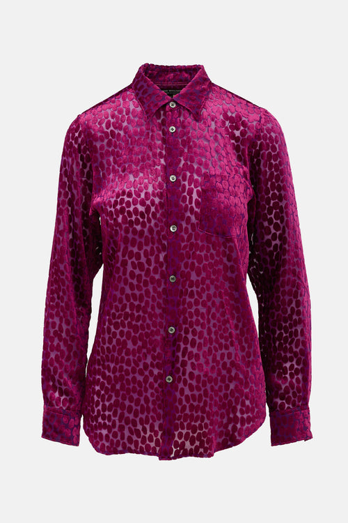 Junya Watanabe Devoré Asymmetrical Shirt