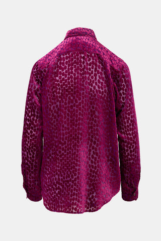 Junya Watanabe Devoré Asymmetrical Shirt