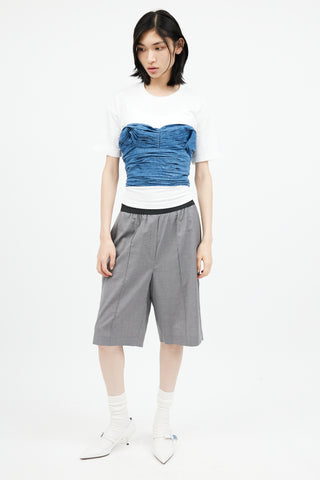 Junya Watanabe White & Blue Denim T-Shirt