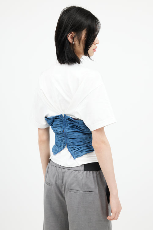 Junya Watanabe White & Blue Denim T-Shirt