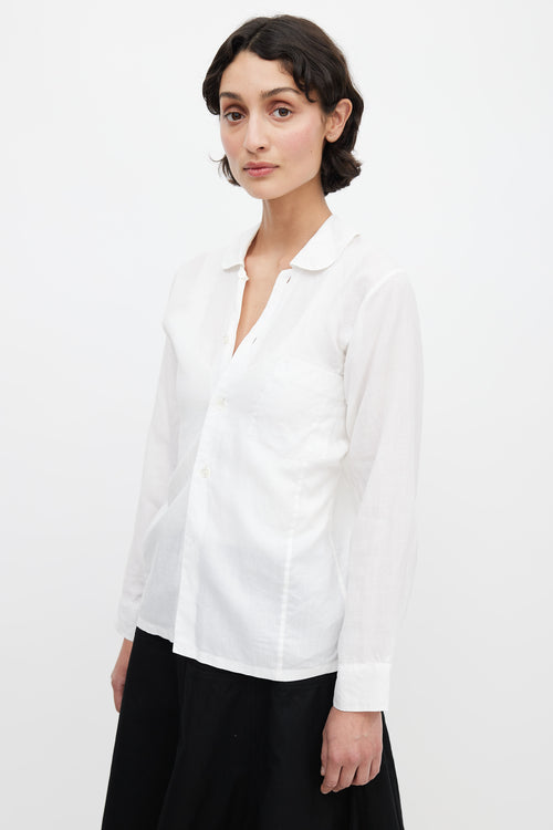 Junya Watanabe White Linen Shirt