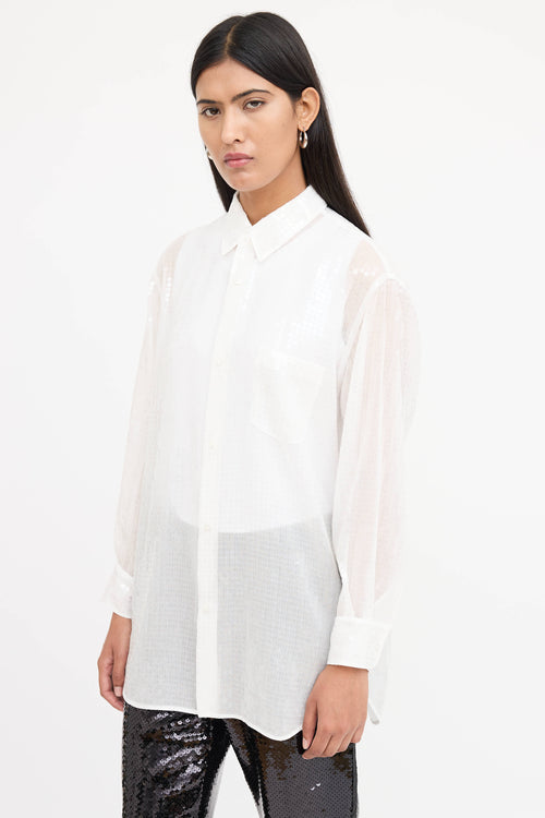 Junya Watanabe Sequin Button Up Shirt