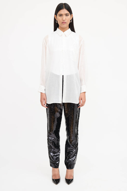  Dolce & Gabbana black sequin pant 