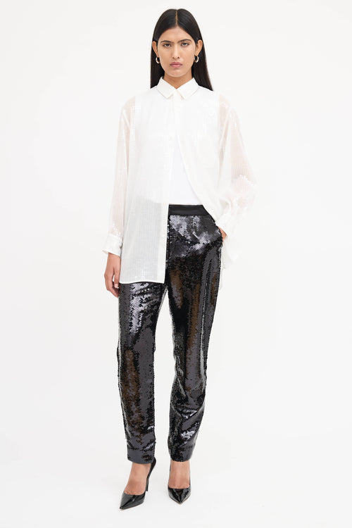 Junya Watanabe Sequin Button Up Shirt
