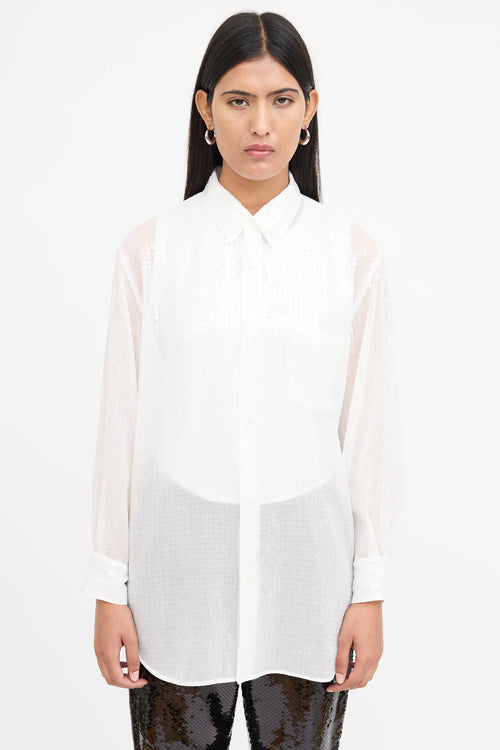 Junya Watanabe Sequin Button Up Shirt