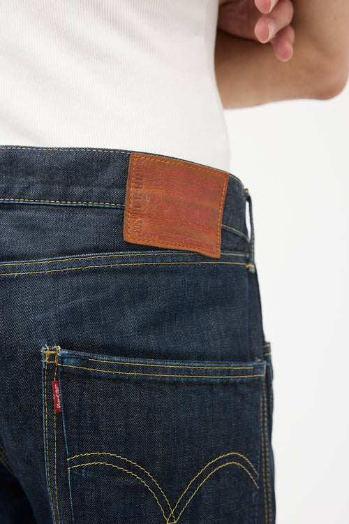 Junya Watanabe X Levi's Dark Wash Straight Leg Cargo Jeans