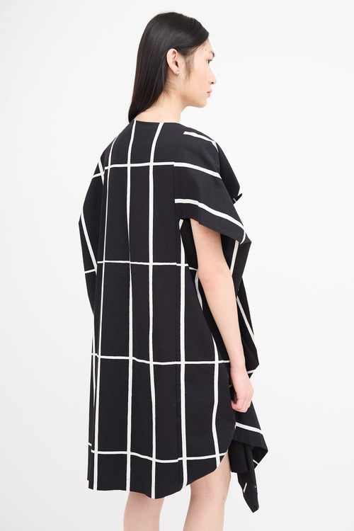 Junya Watanabe X Marimekko Black & White Asymmetrical Dress