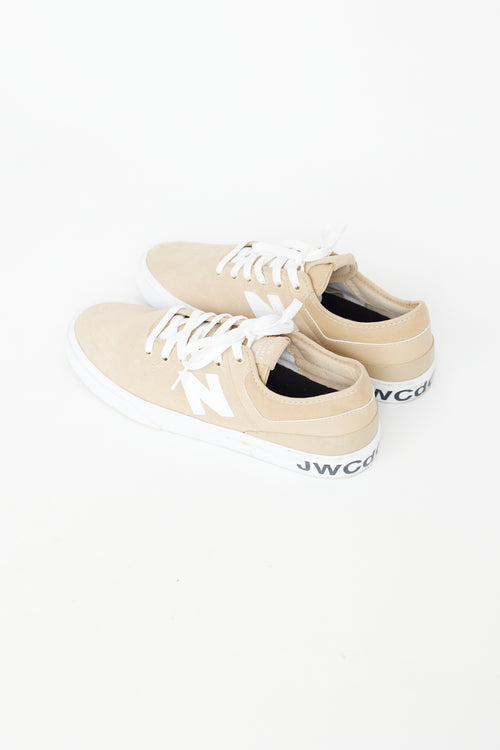 Junya Watanabe X New Balance Beige & White Suede Sneaker
