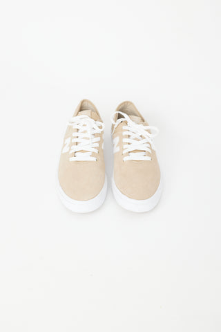 Junya Watanabe X New Balance Beige & White Suede Sneaker