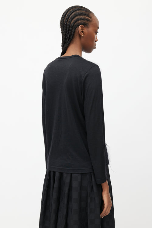 Junya Watanabe Black Boucle Wool Shirt
