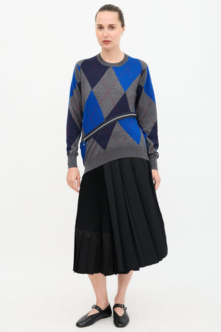 Junya Watanabe Wool Argyle Sweater