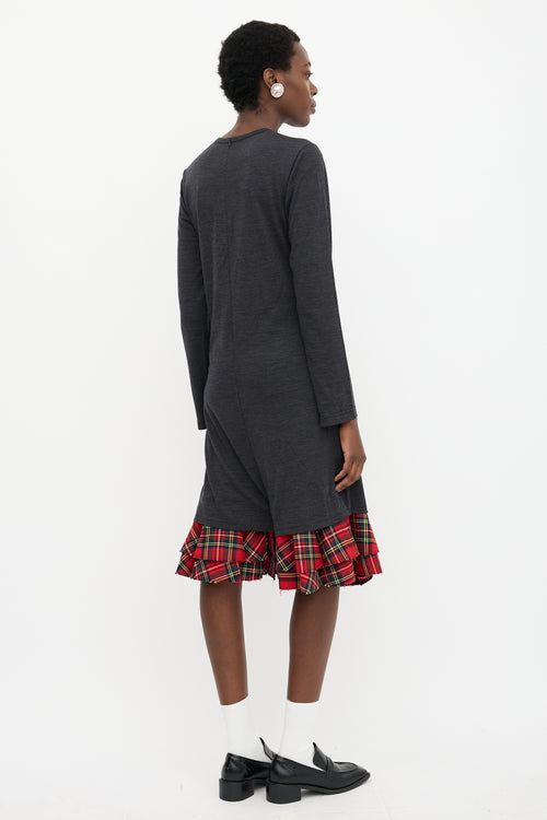 Junya Watanabe Wool Tartan Hem Dress
